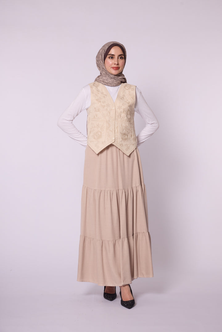 Volan Detaylı Tencel Etek Abacı Giyim