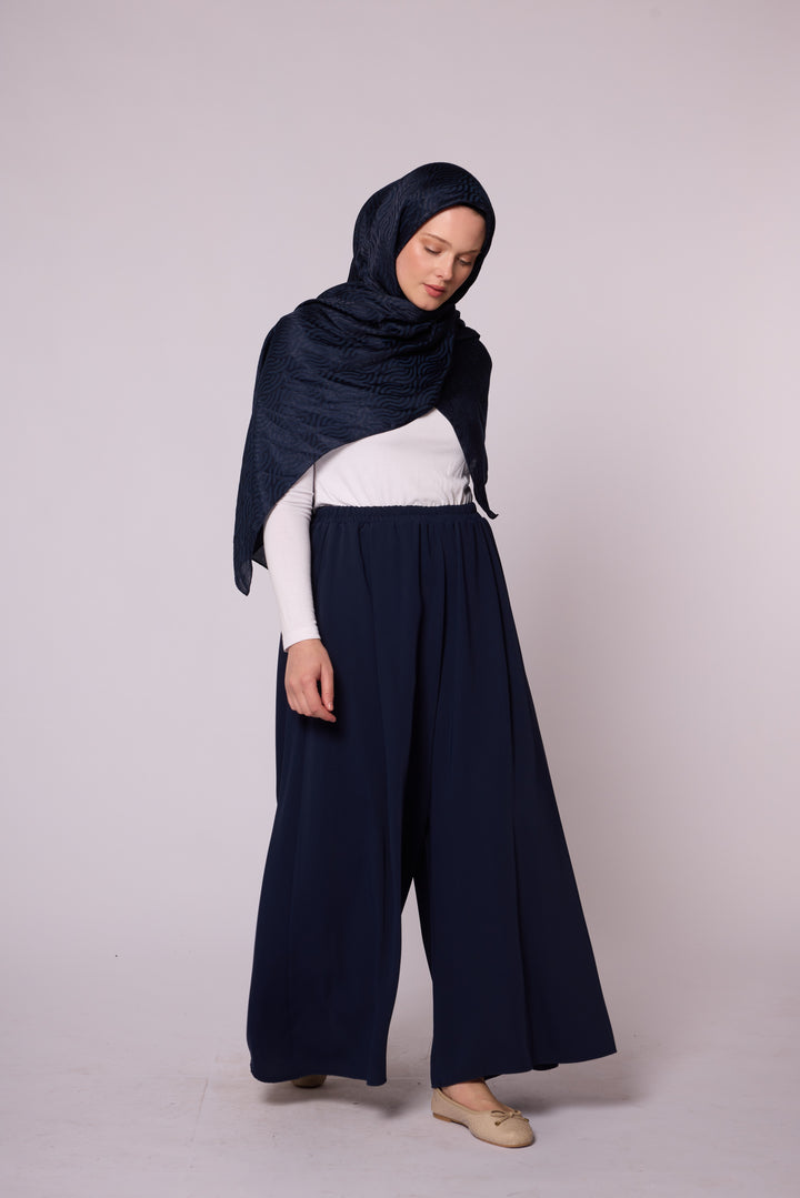 Rahat Kesim Beli Lastikli Geniş Paça Pantolon Abacı Giyim
