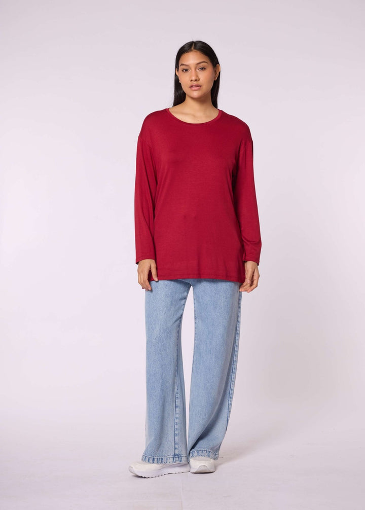 Düz Basic Bisiklet Yaka Tunik ABACI Online Türkiye