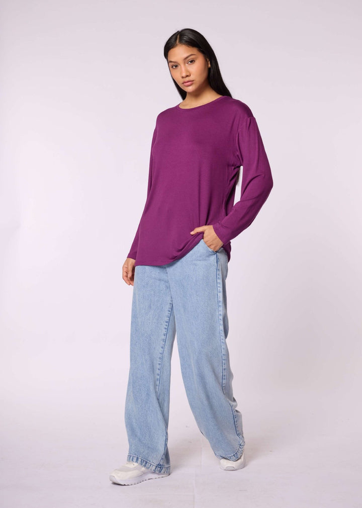 Düz Basic Bisiklet Yaka Tunik ABACI Online Türkiye