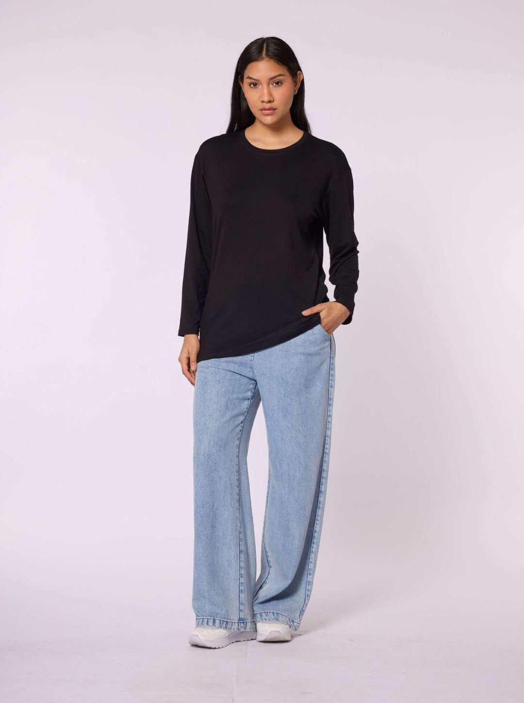 Düz Basic Bisiklet Yaka Tunik ABACI Online Türkiye