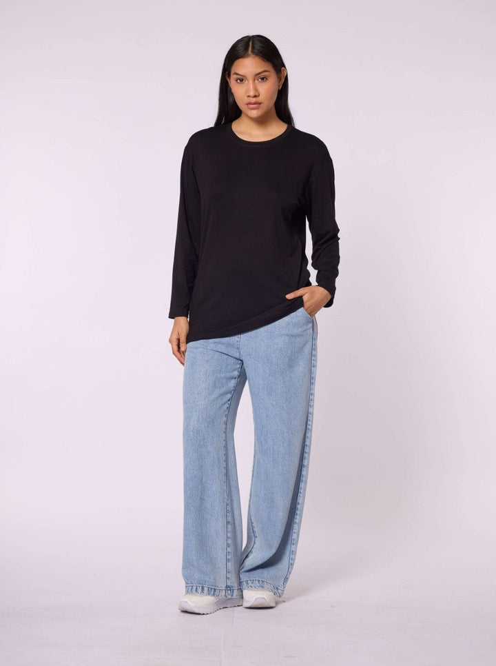 Düz Basic Bisiklet Yaka Tunik ABACI Online Türkiye