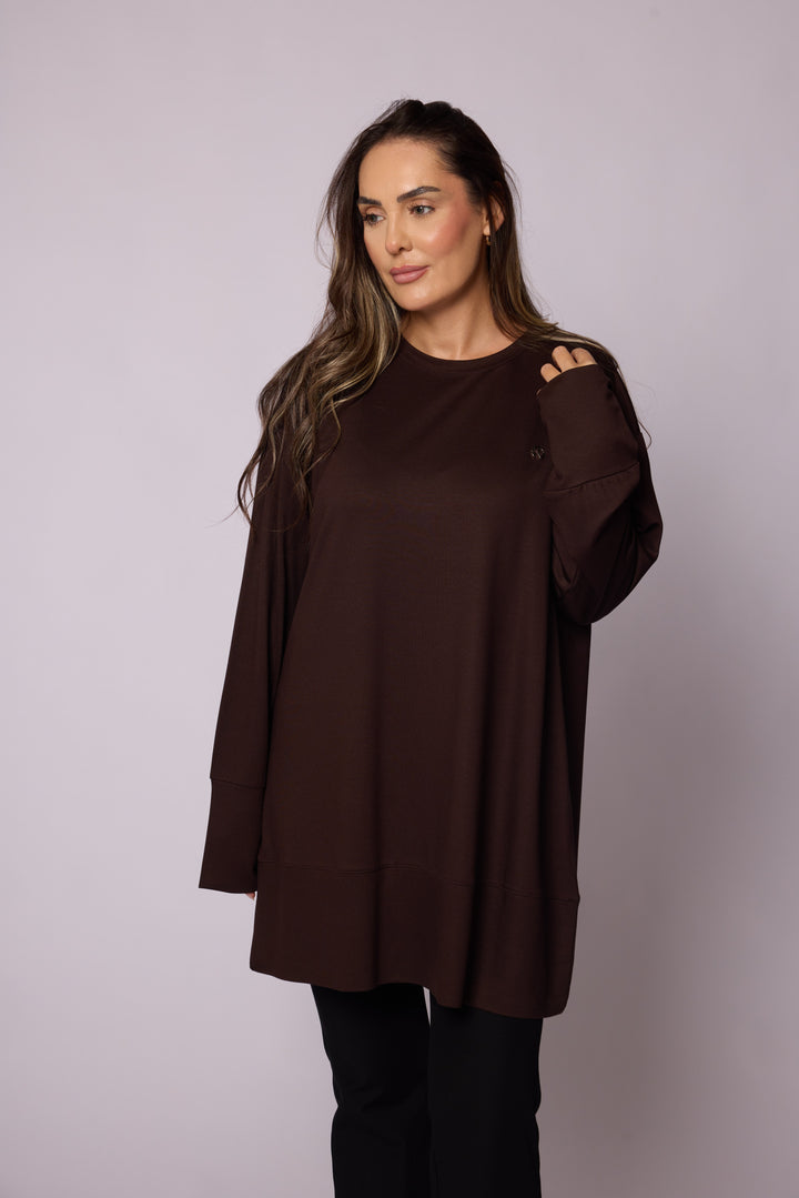 Bisiklet Yaka Oversize Rahat Kesim Tunik Abacı Giyim