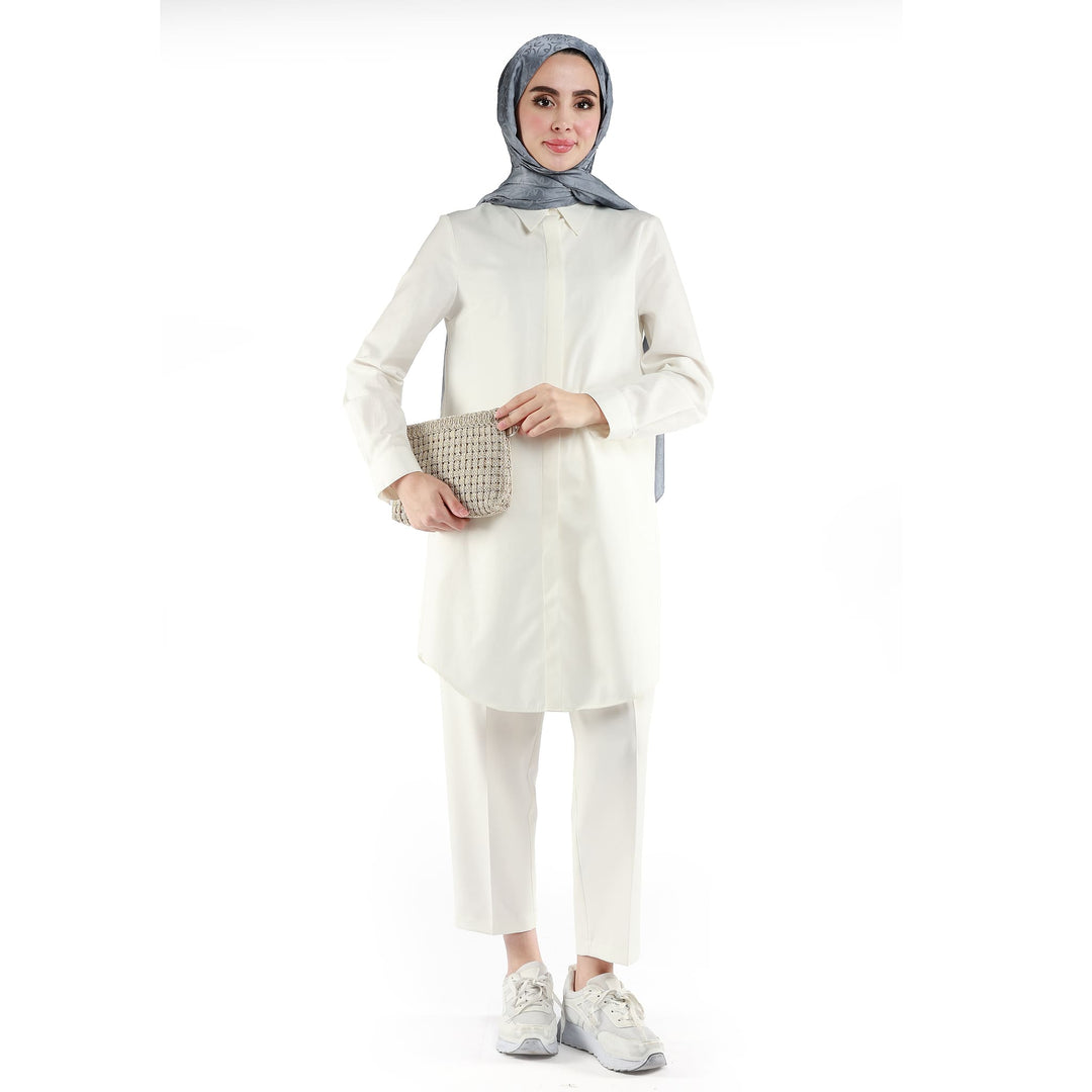 Gizli Patlı Polo Yaka Tunik ABACI Online Türkiye