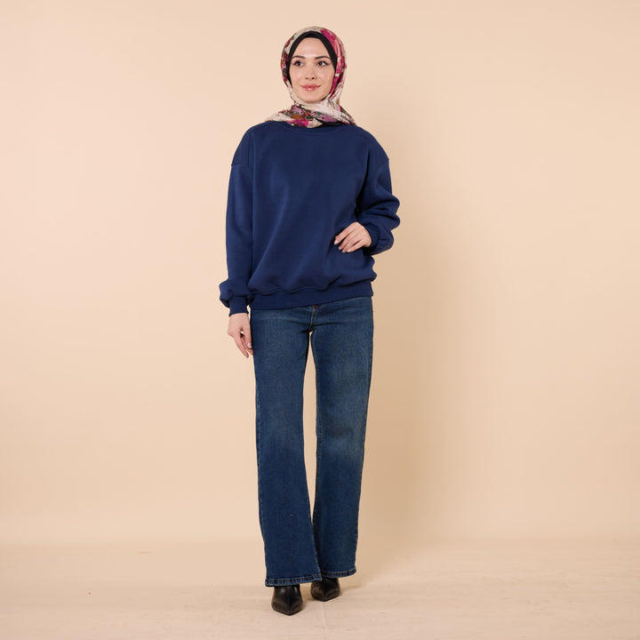 Geniş Kalıp Basic Sweatshirt