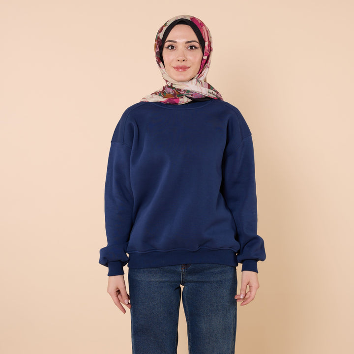Geniş Kalıp Basic Sweatshirt
