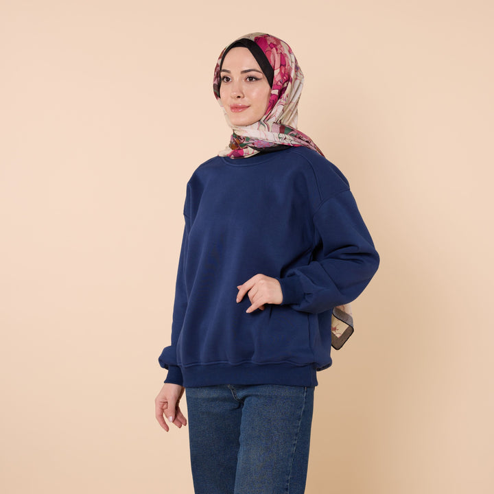 Geniş Kalıp Basic Sweatshirt