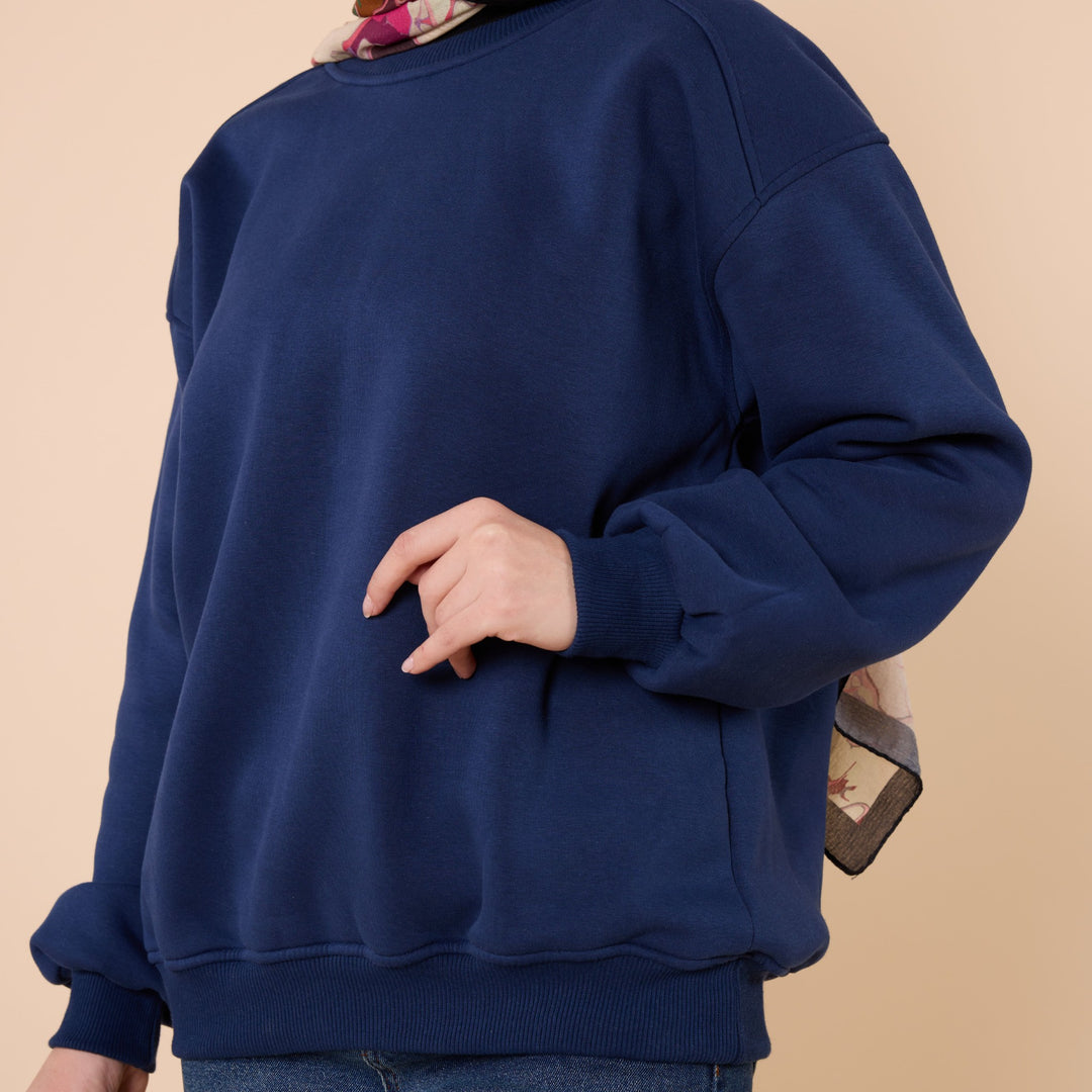 Geniş Kalıp Basic Sweatshirt