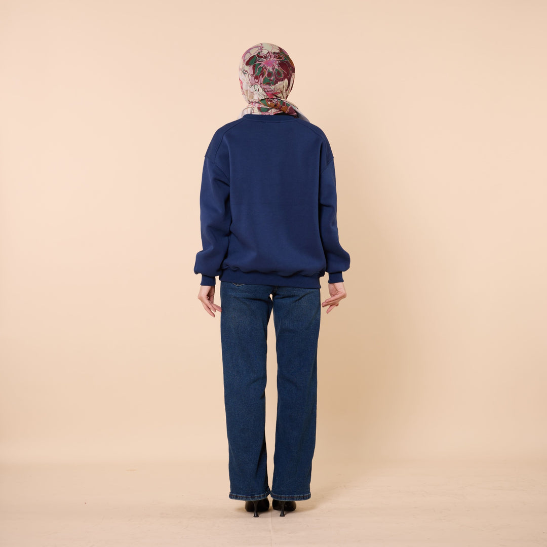 Geniş Kalıp Basic Sweatshirt