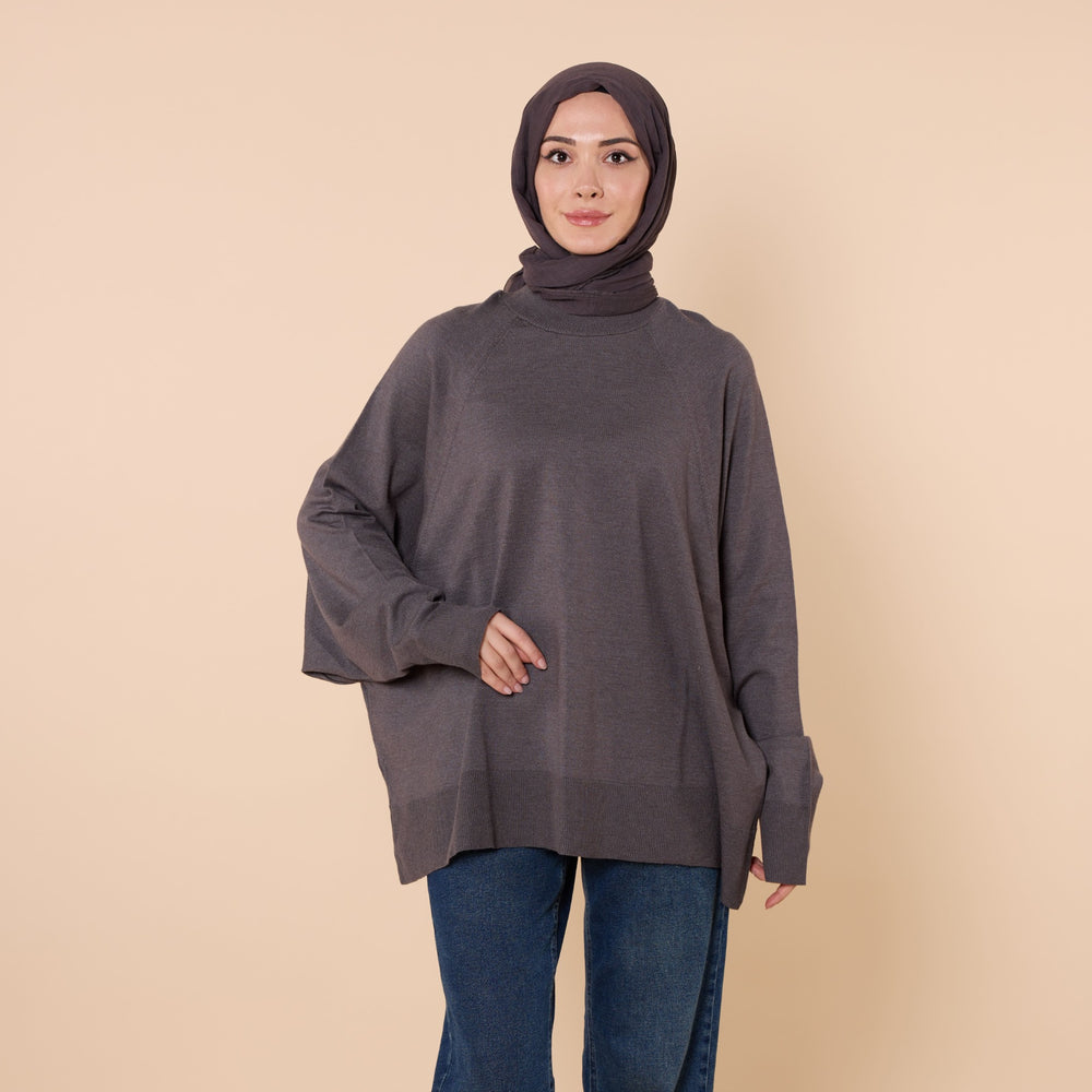 Yarasa Kol Oversize Rahat Triko Tunik ABACI Online Türkiye
