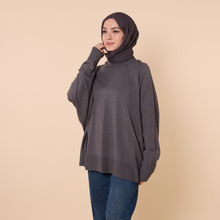 Yarasa Kol Oversize Rahat Triko Tunik ABACI Online Türkiye