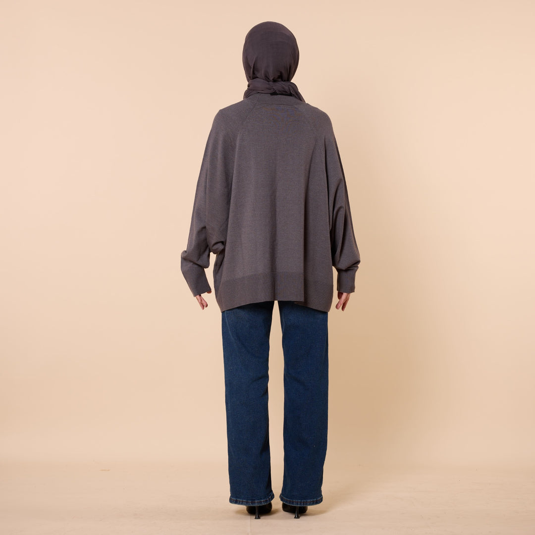 Yarasa Kol Oversize Rahat Triko Tunik ABACI Online Türkiye