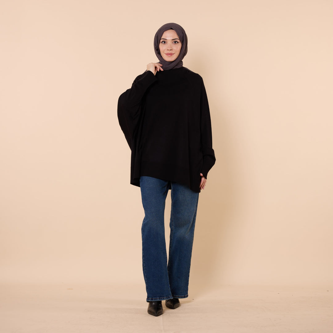 Yarasa Kol Oversize Rahat Triko Tunik ABACI Online Türkiye