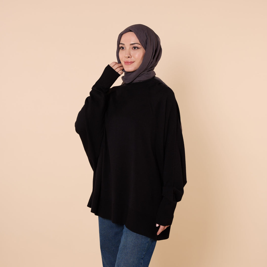 Yarasa Kol Oversize Rahat Triko Tunik ABACI Online Türkiye
