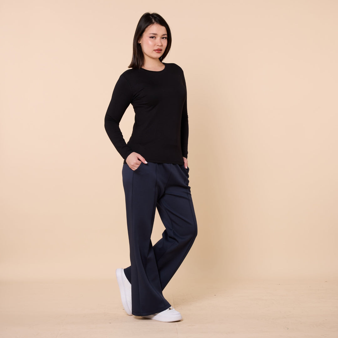 Uzun Kollu Basic Bisiklet Yaka Penye Body