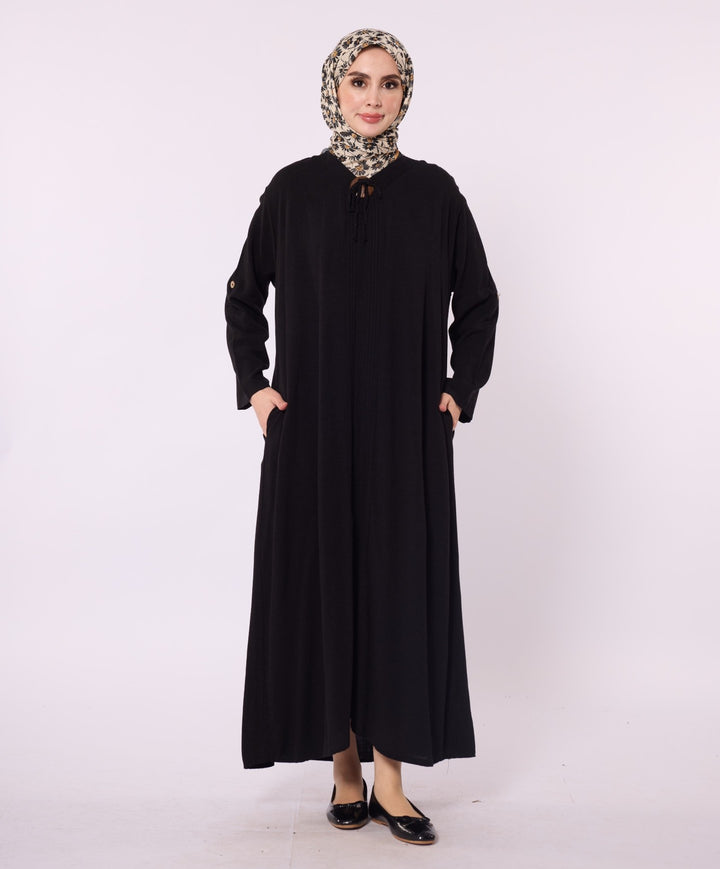 Dikiş ve Şerit Detaylı Aksesuarlı Elbise