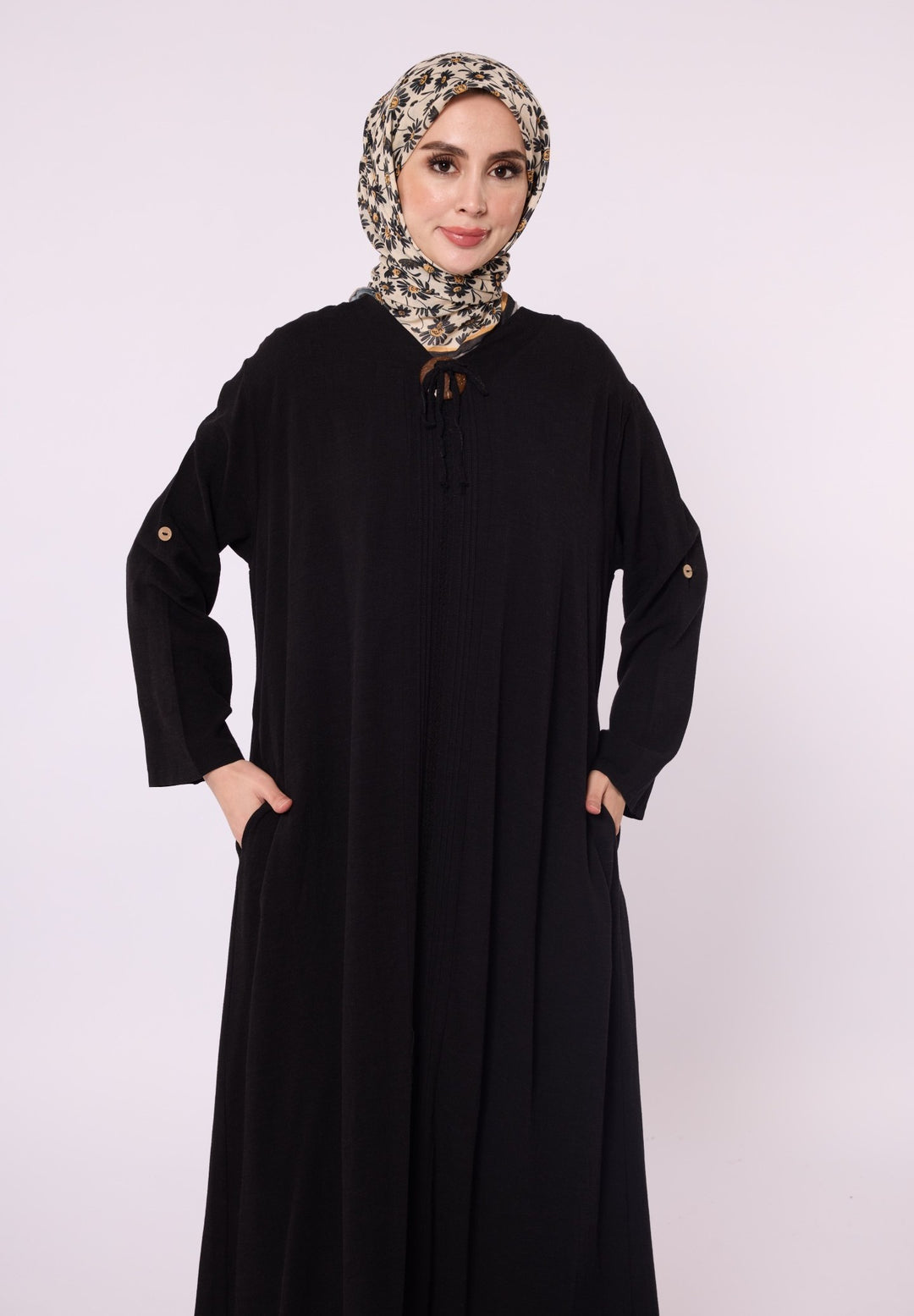 Dikiş ve Şerit Detaylı Aksesuarlı Elbise
