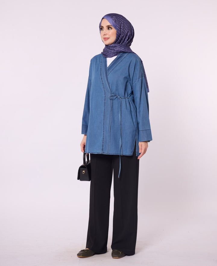 Bağcıklı Kimono Tunik