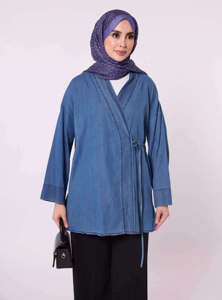 Bağcıklı Kimono Tunik