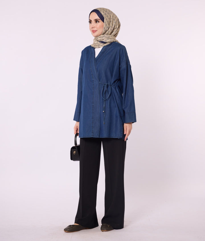 Bağcıklı Kimono Tunik