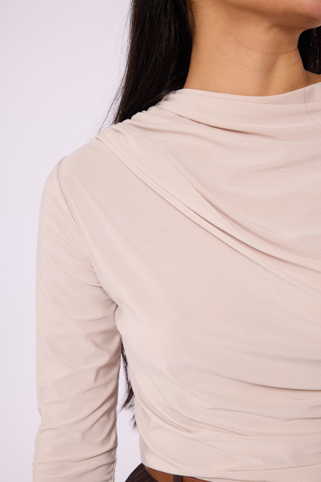 Omuz Ve Bel Pile Detaylı Modern Bluz