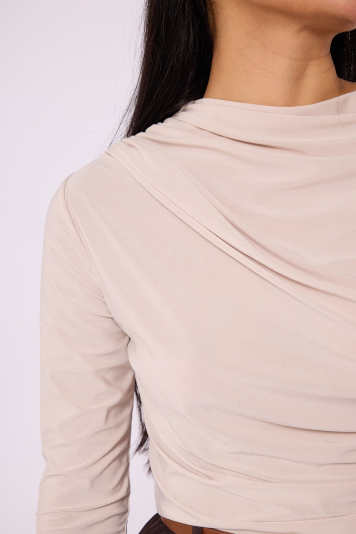 Omuz Ve Bel Pile Detaylı Modern Bluz