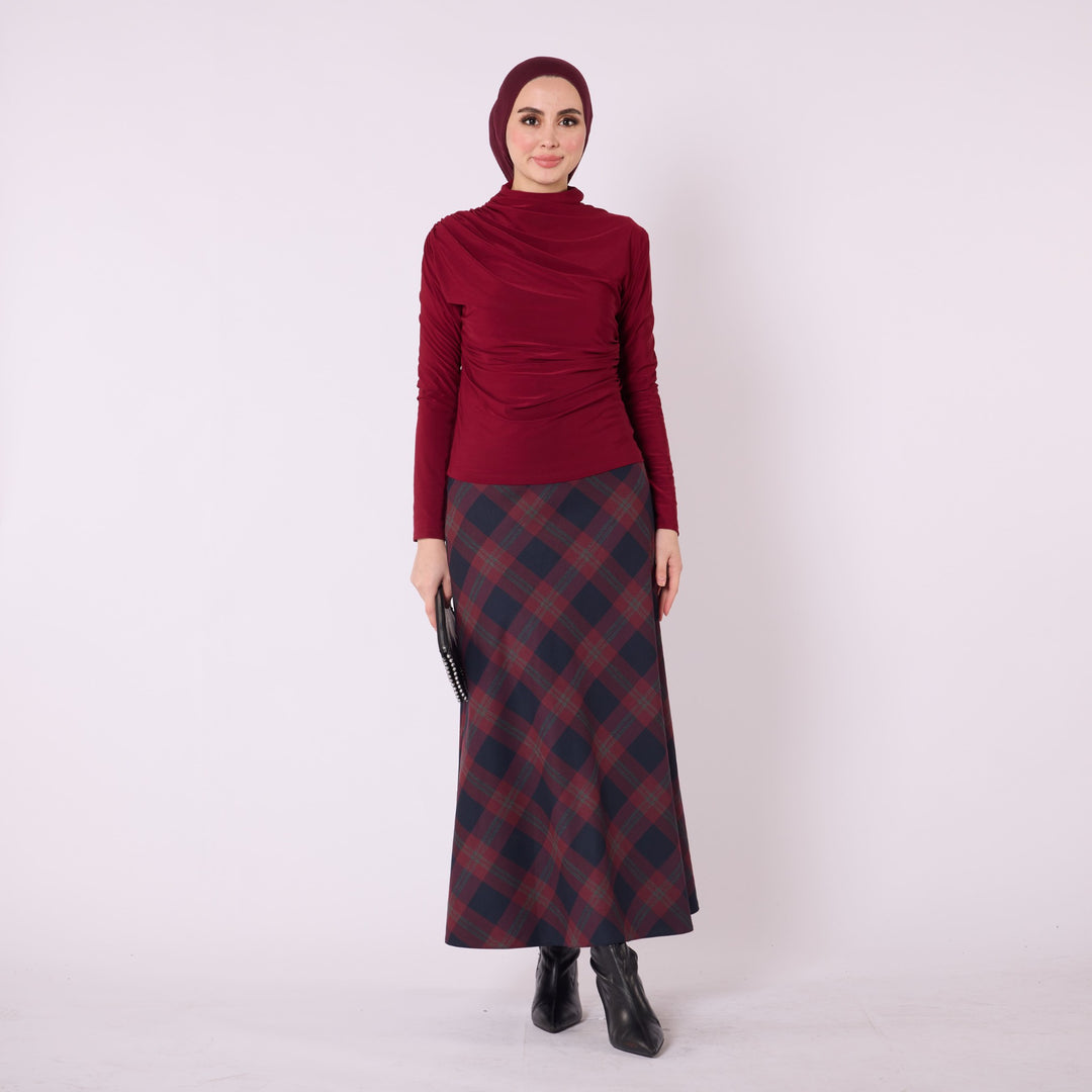 Omuz Ve Bel Pile Detaylı Modern Bluz