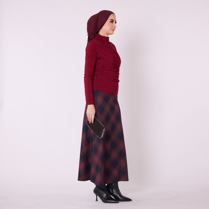 Omuz Ve Bel Pile Detaylı Modern Bluz