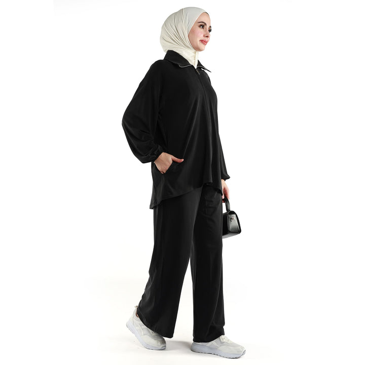 Polo Yaka Fermuarlı Rahat Takım