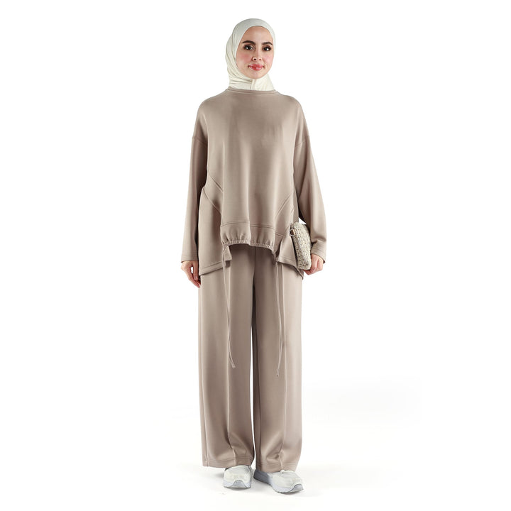 Oversize Büzgü Detaylı Rahat İkili Takım