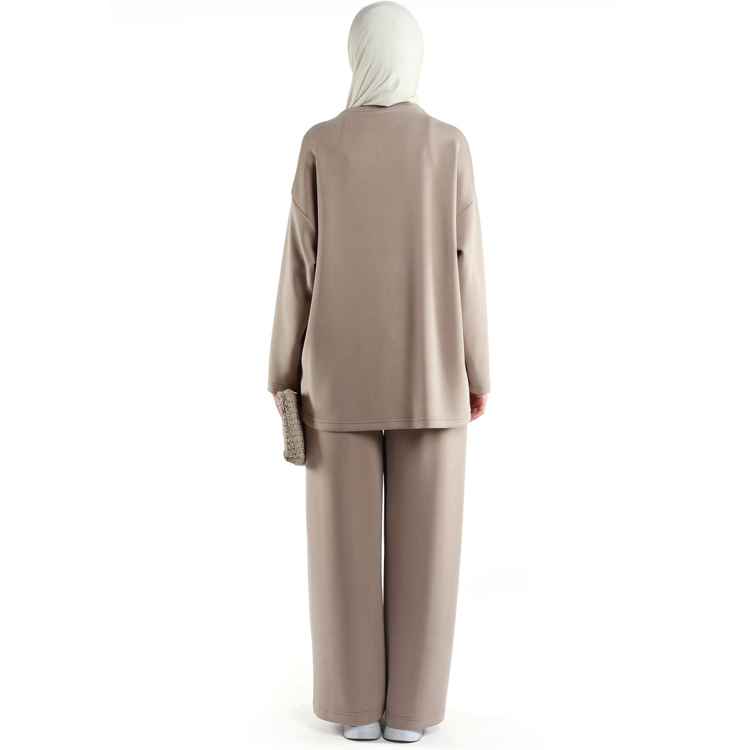 Oversize Büzgü Detaylı Rahat İkili Takım