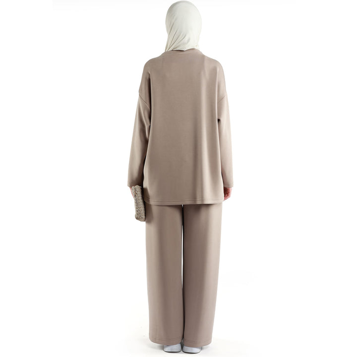 Oversize Büzgü Detaylı Rahat İkili Takım