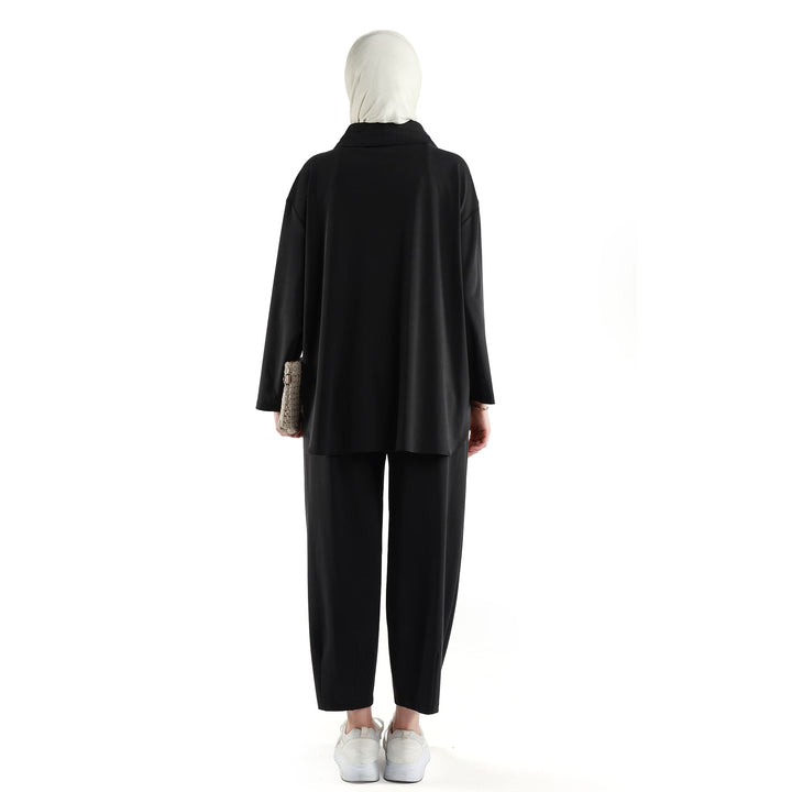 Modal Kumaş Boxy Fit Rahat Pantolonlu Takım