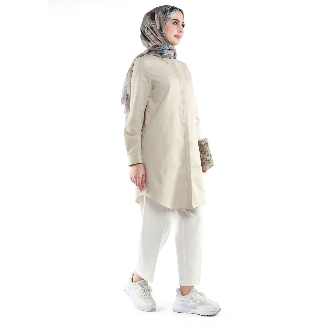 Gizli Patlı Polo Yaka Tunik