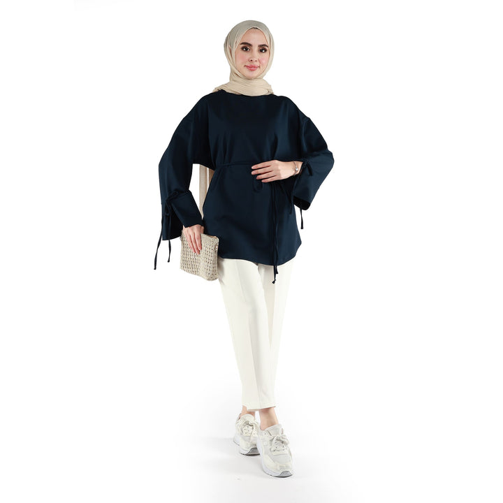 Düşük Kol Bağcıklı Tunik