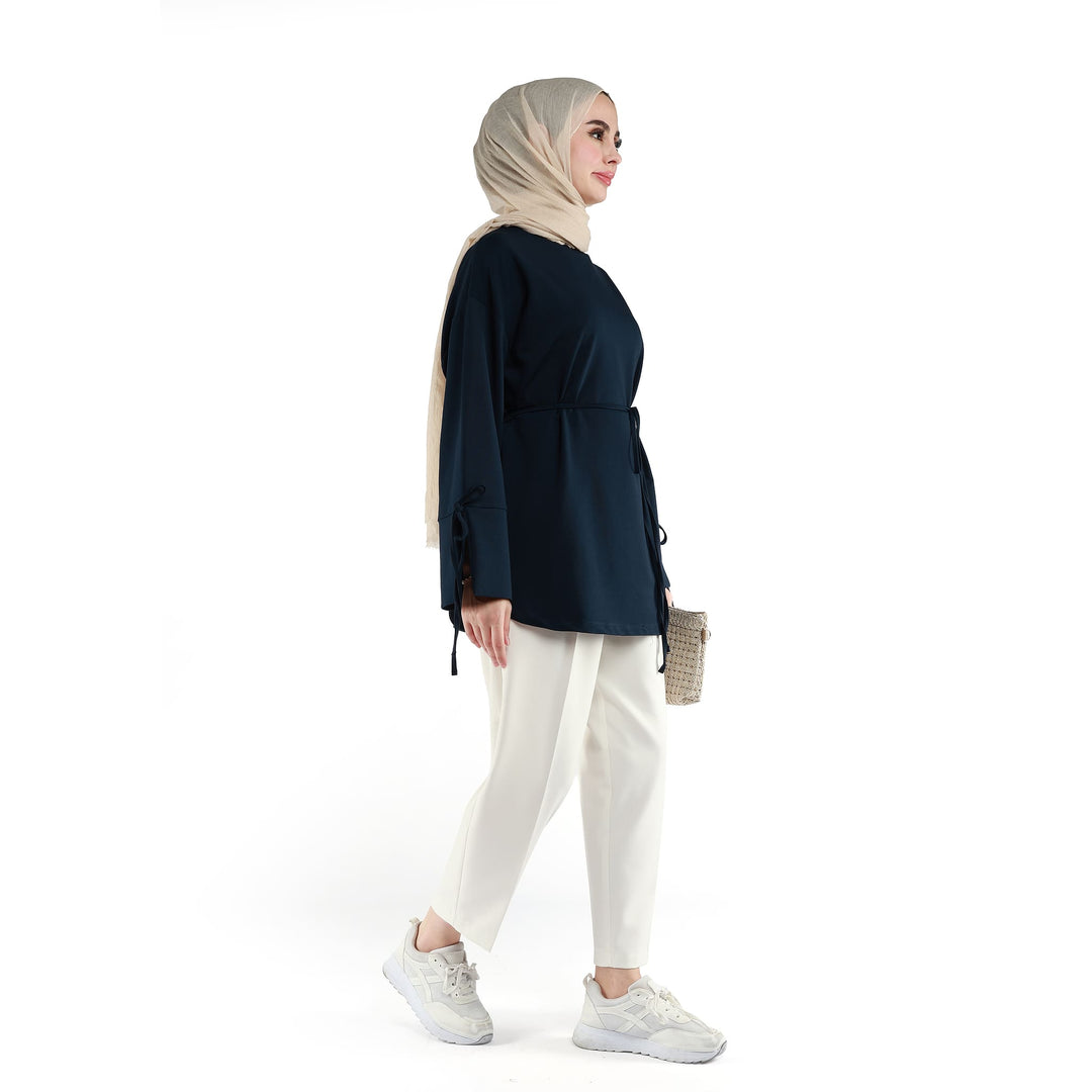 Düşük Kol Bağcıklı Tunik