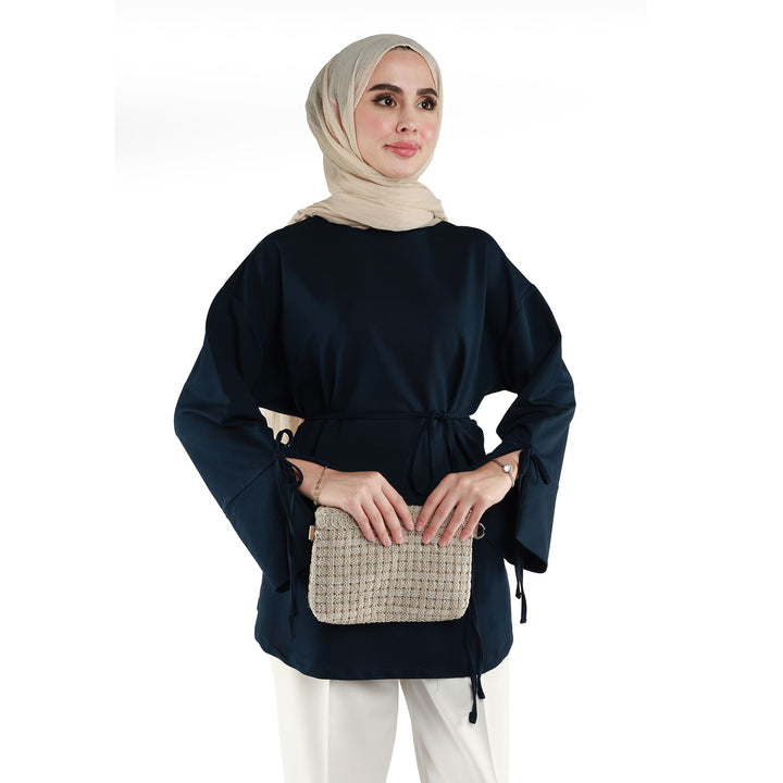Düşük Kol Bağcıklı Tunik