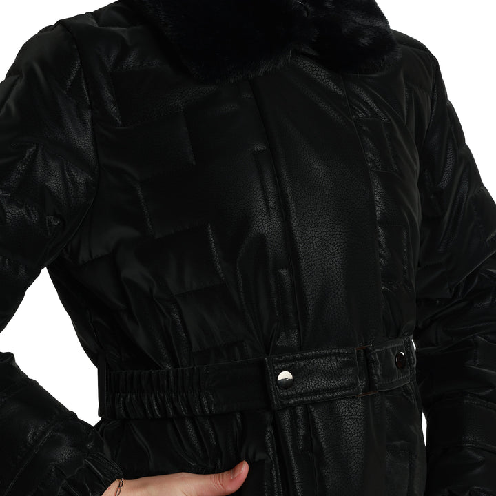 Kürk Yaka Kapitone Mont