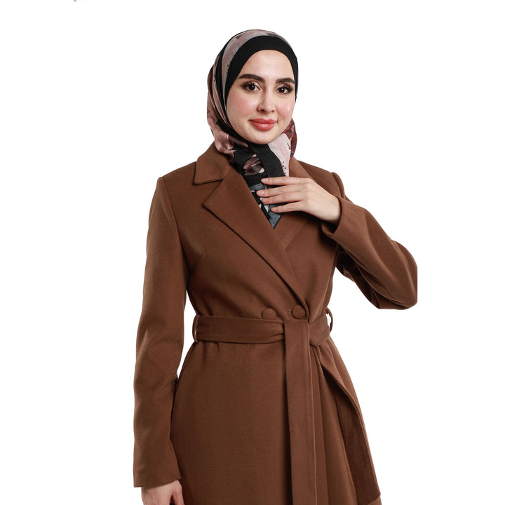 Rahat Kesim Günlük Uzun Kadın Kaban