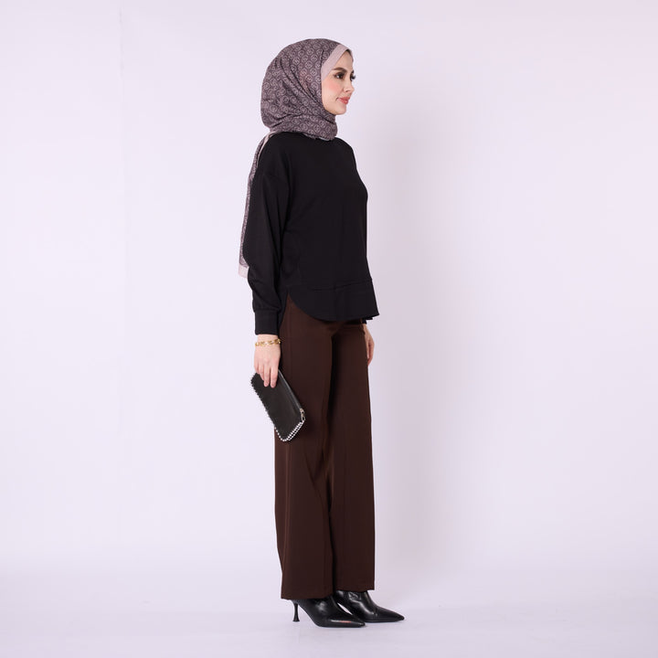 Rahat Form Bisiklet Yaka Düz Basic Tunik