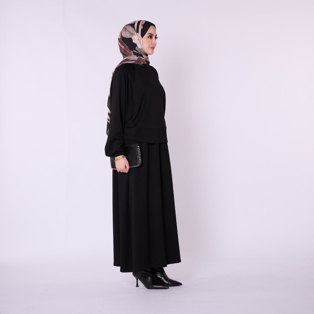 Yarasa Kol Beli Lastikli Etekli Penye İkili Takım ABACI Online Türkiye