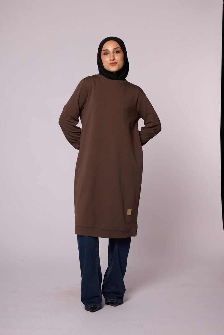 Minimal Tasarımlı Uzun Rahat Kesim Tunik