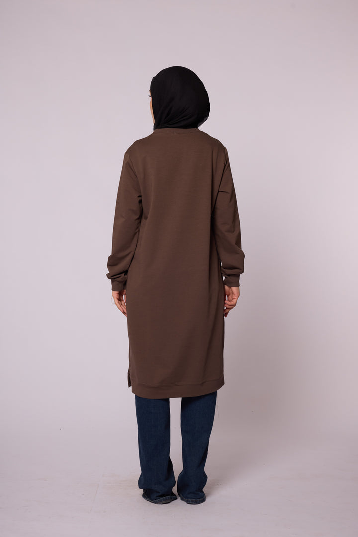 Minimal Tasarımlı Uzun Rahat Kesim Tunik