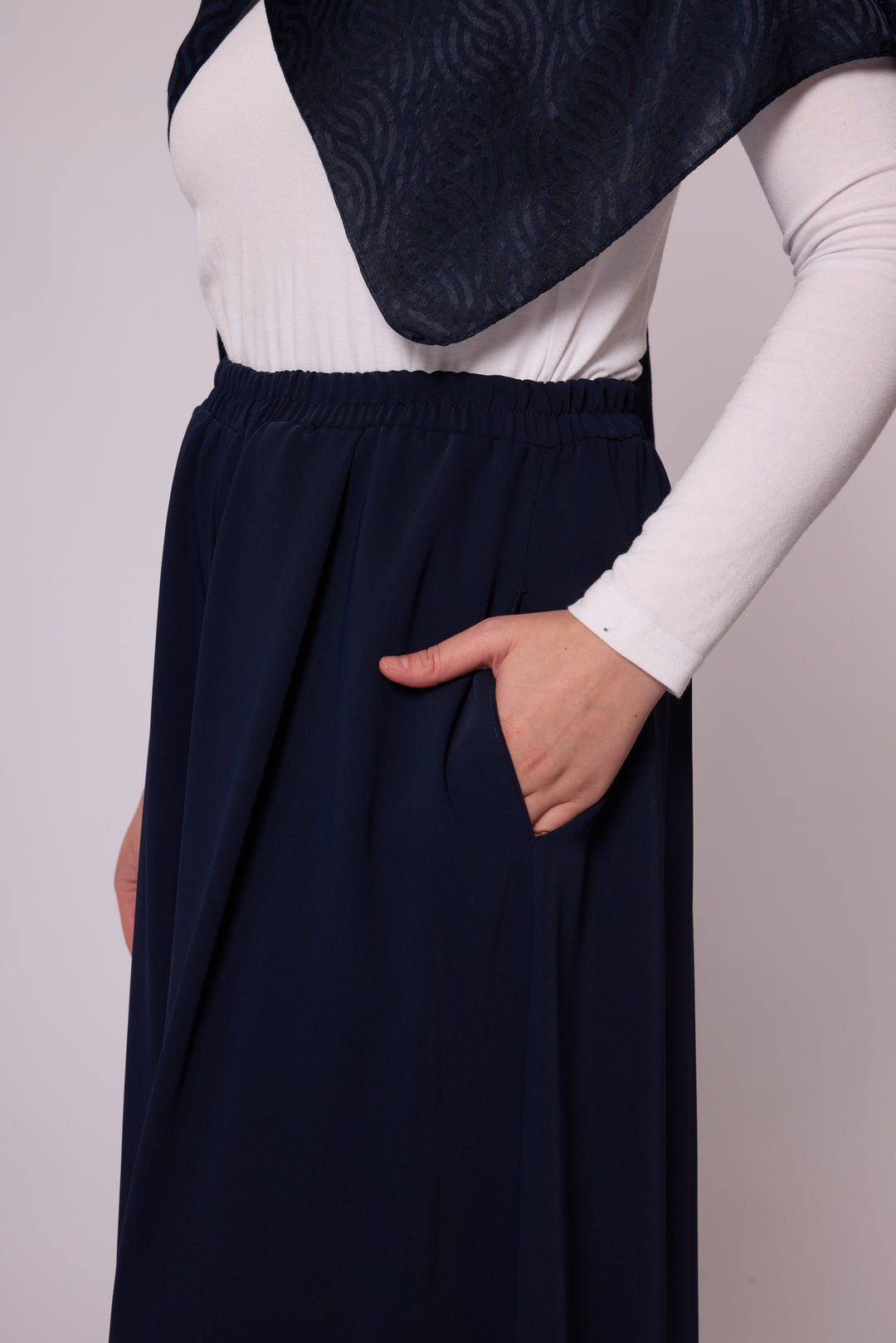 Rahat Kesim Beli Lastikli Geniş Paça Pantolon Abacı Giyim