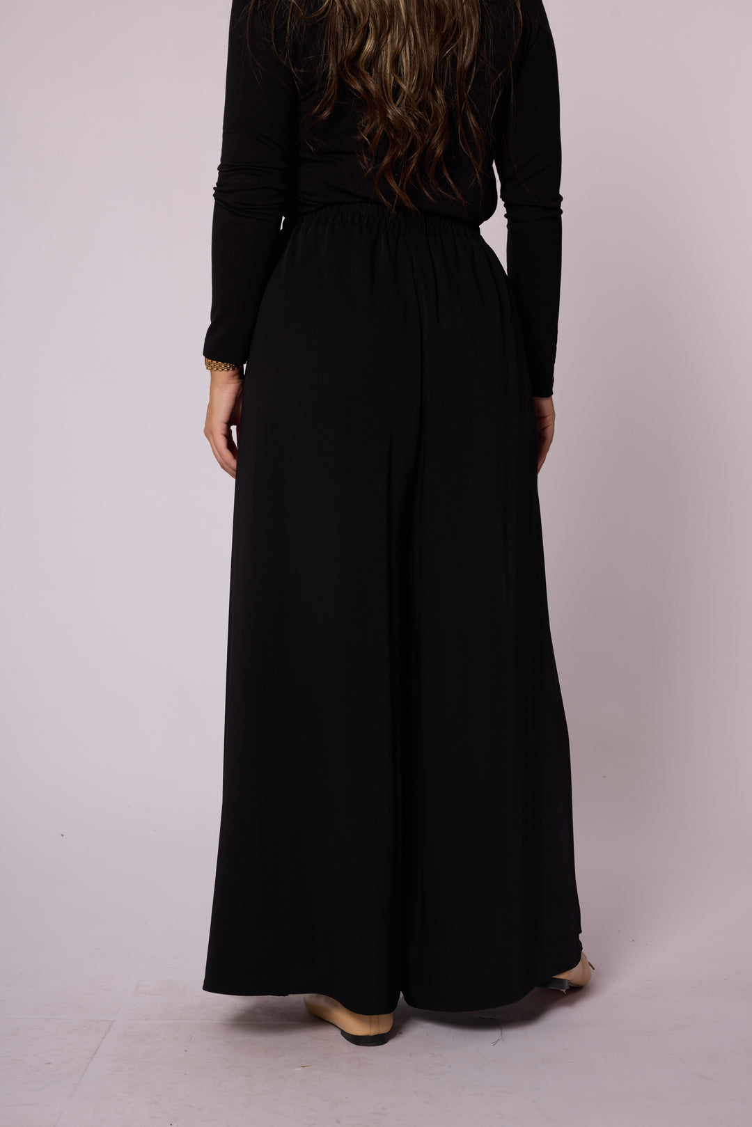 Rahat Kesim Beli Lastikli Geniş Paça Pantolon Abacı Giyim