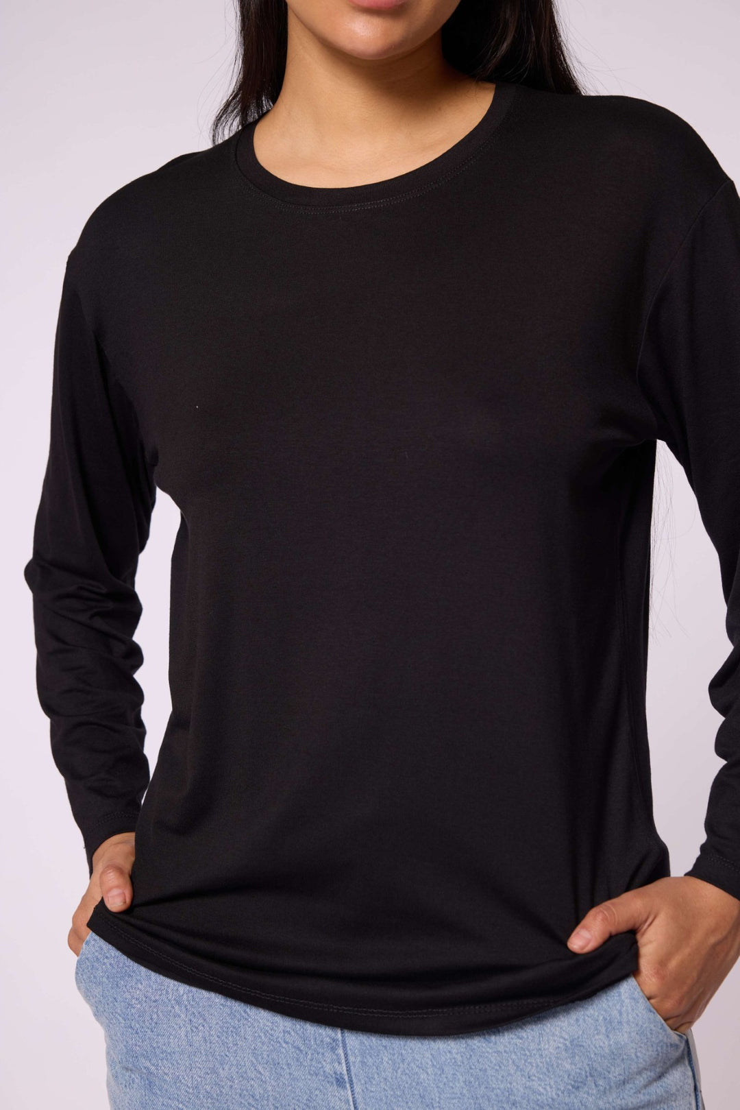 Düz Basic Bisiklet Yaka Tunik