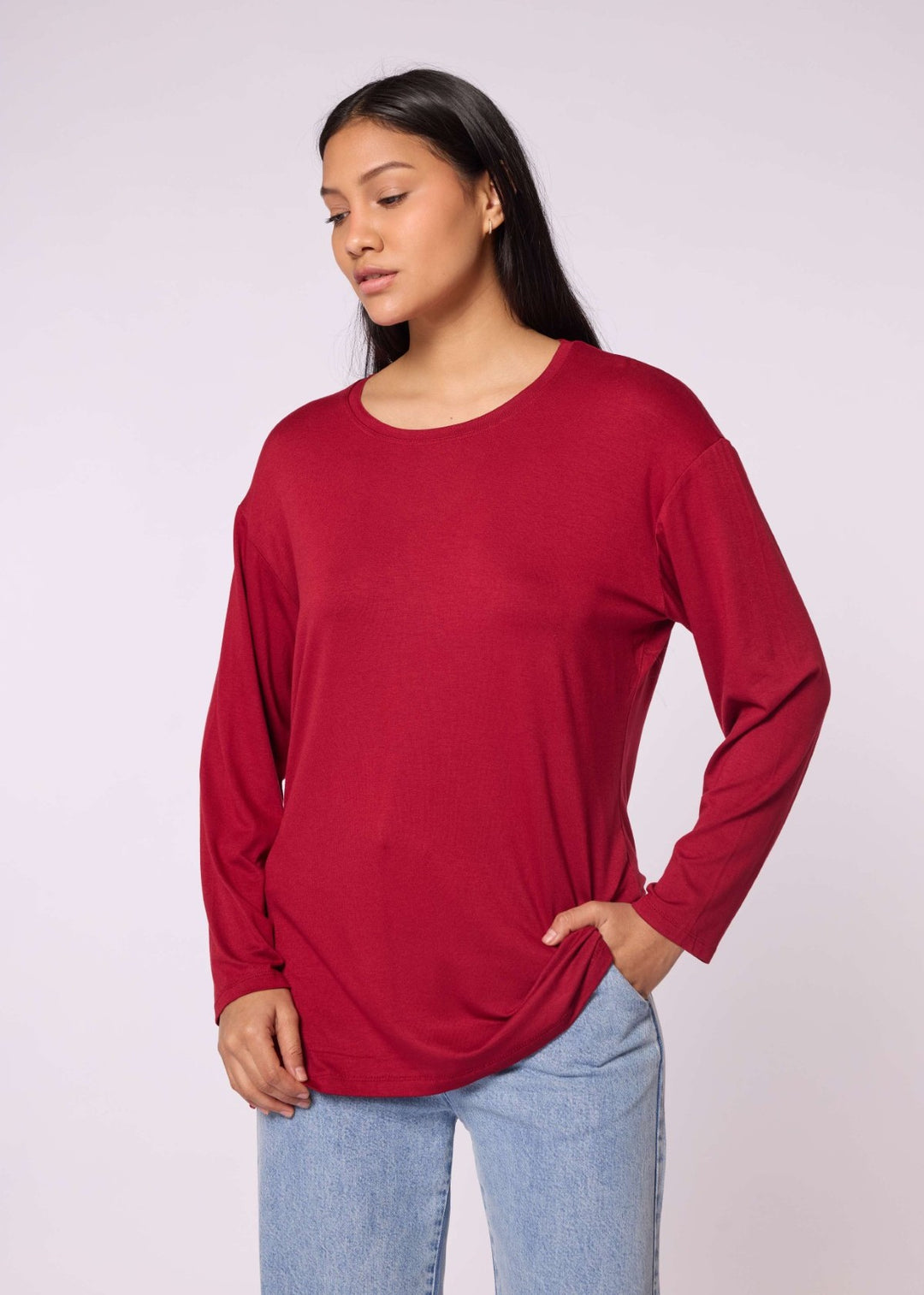 Düz Basic Bisiklet Yaka Tunik