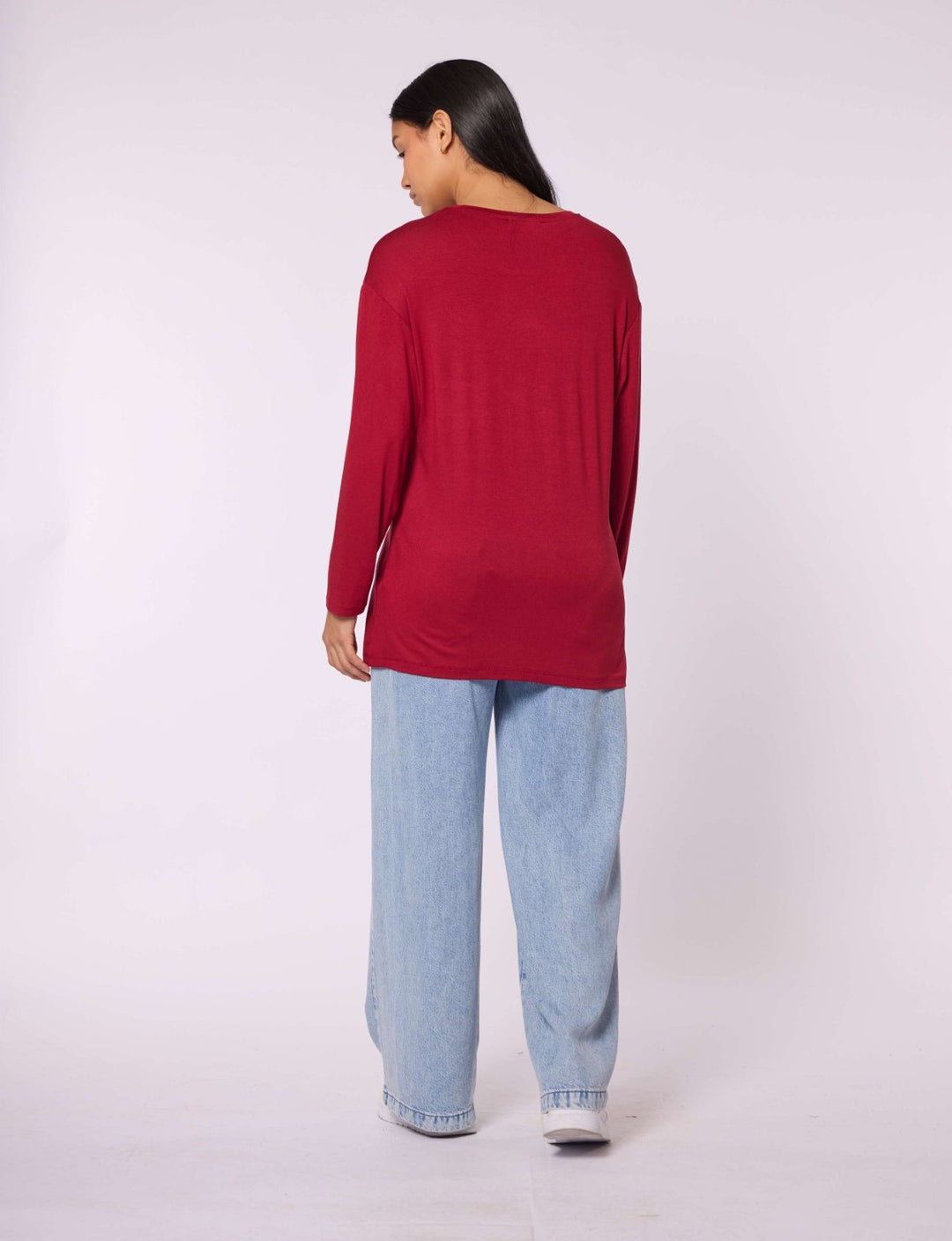 Düz Basic Bisiklet Yaka Tunik