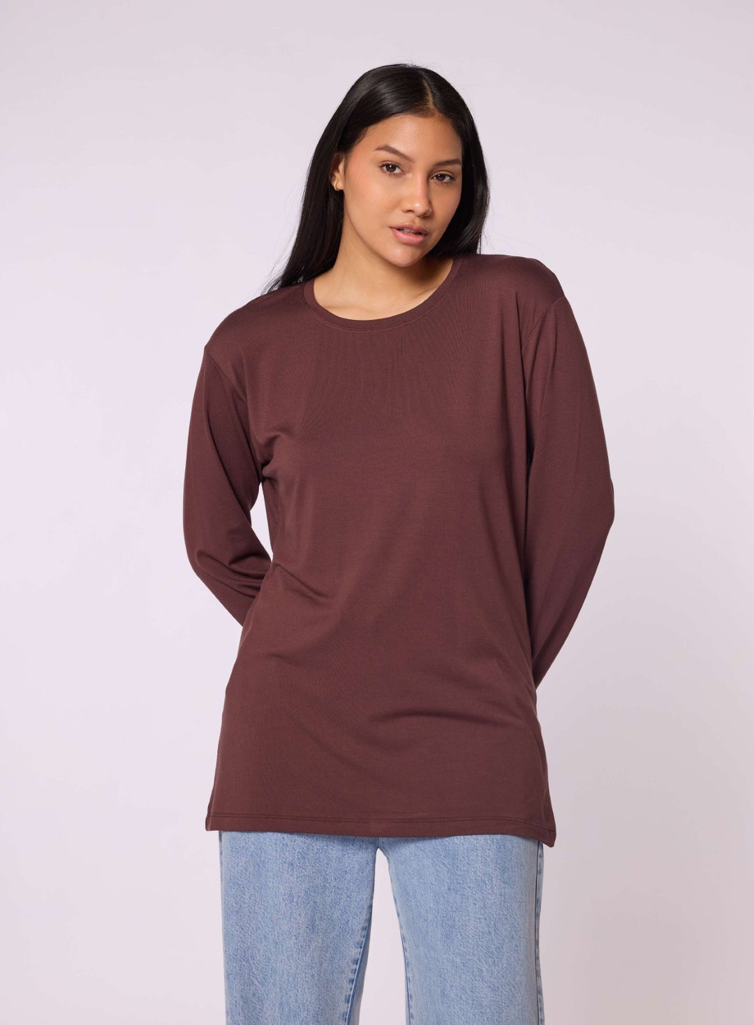 Düz Basic Bisiklet Yaka Tunik