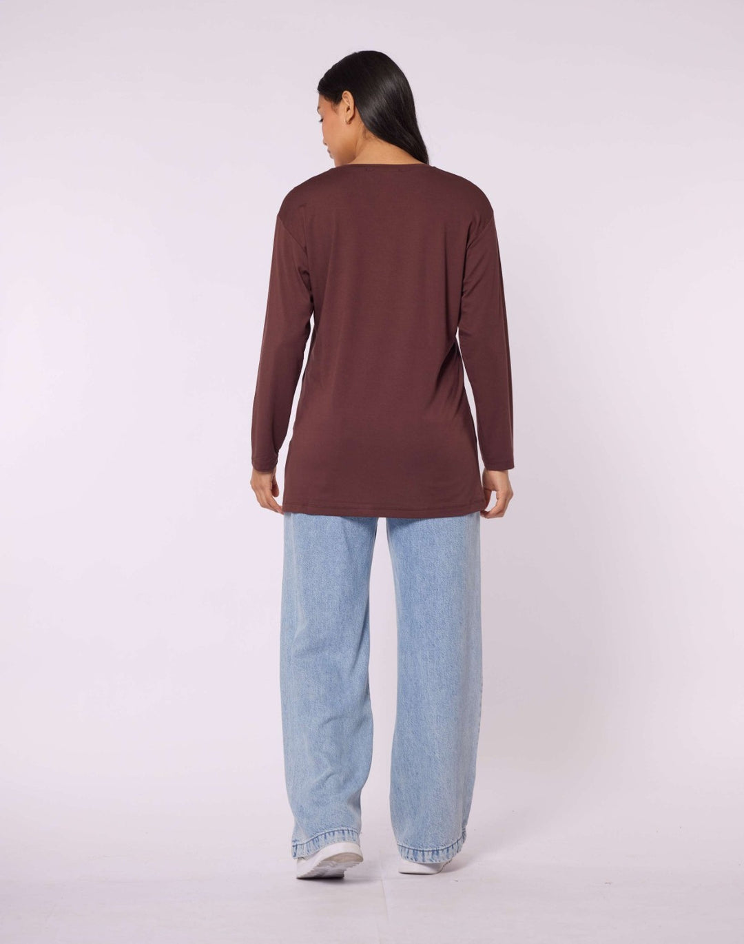 Düz Basic Bisiklet Yaka Tunik
